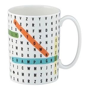 Kate Spade Lenox "Say the Word" Word Search Mug in Original Box